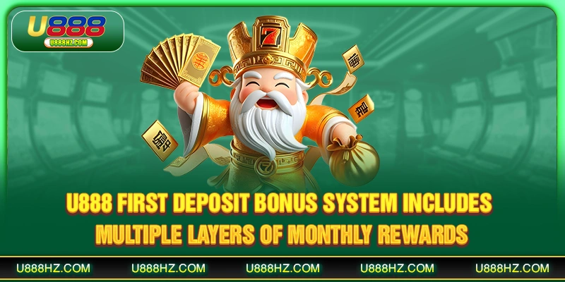 U888 first deposit bonus system includes multiple layers of monthly rewards